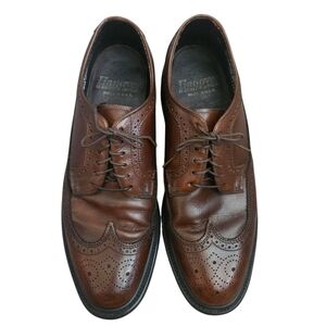 Vintage Hanover 2365 Mens Brown Long Wing Derby Dress Shoes Size 9.5